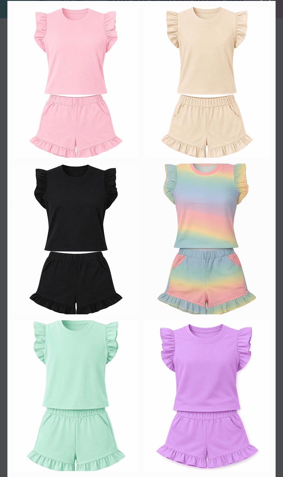 Thumbnail: Frills short sets with puff font 