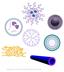 Different nanoparticles used in the lab