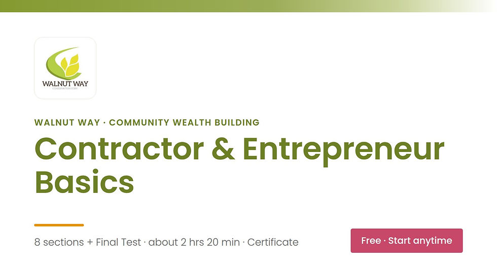 Free Course: Contractor & Entrepreneur Basics