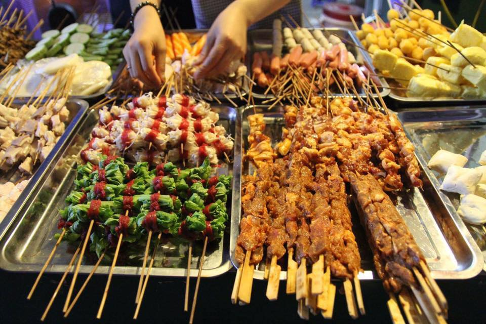 Grilled barbecue and mountain street food