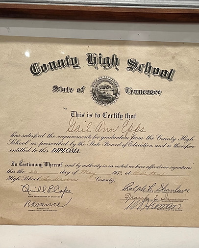 Gail Ann Epps's diploma