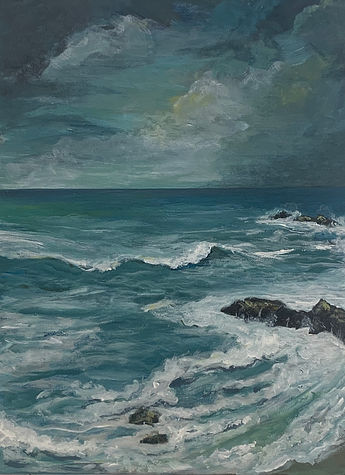 Storm at Godrevy Point