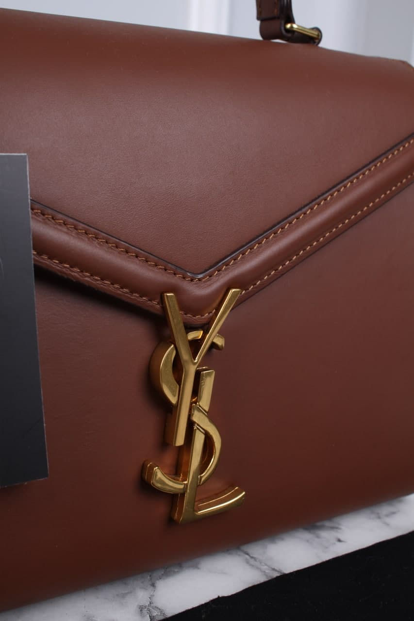 Thumbnail: CASSANDRA MINI TOP HANDLE BAG IN BOX SAINT LAURENT LEATHER