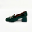 Miniaturebillede: Green patent leather loafer with metal detail – front view