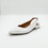 サムネイル： White Leather Slingback Flats – Minimal Elegance with Modern Comfort