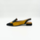 Miniaturbild: Slingback-Ballerinas aus schwarzem und senfgelbem Leder – Colorblock-Eleganz mit 2 cm Absatz