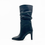 Miniatura: Women’s black slouchy heeled ankle boot – profile view