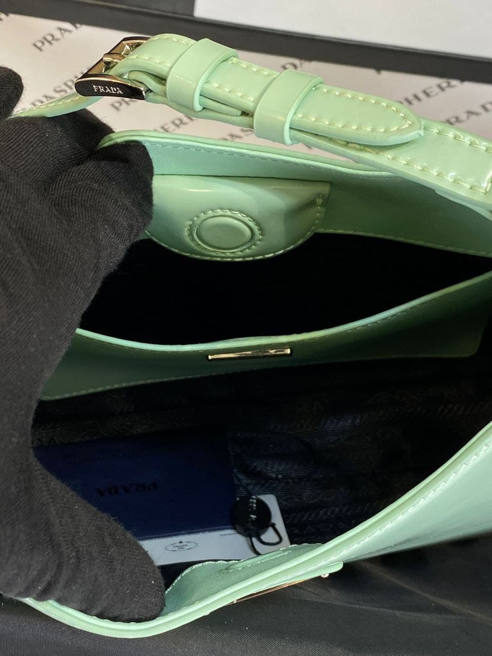 Thumbnail: PRADA CLEO BRUSHED LEATHER SHOULDER BAG