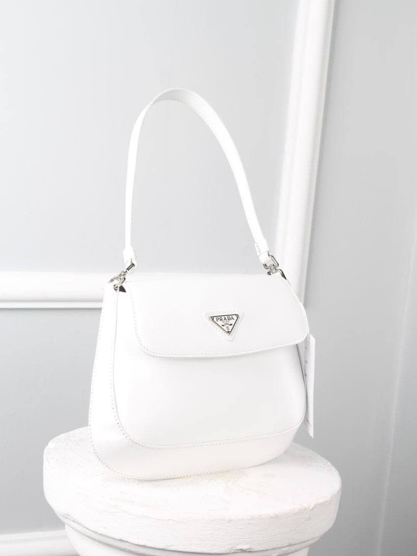 Thumbnail: PRADA CLEO BRUSHED LEATHER SHOULDER BAG WITH FLAP