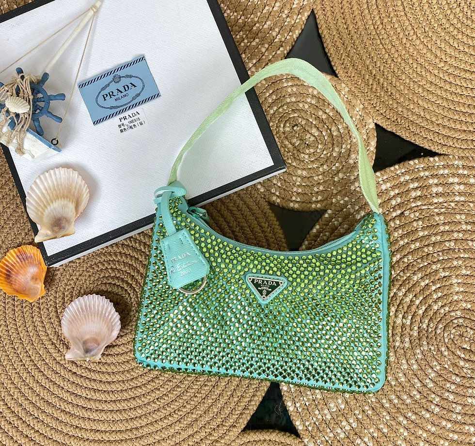 Thumbnail: SATIN MINI-BAG WITH ARTIFICIAL CRYSTALS