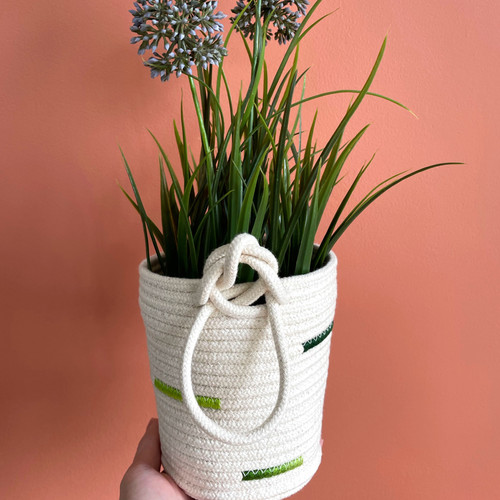 Knotted Cotton Rope Plant Pot smithandbridges
