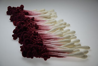 Tara Kennedy - Unity - textile art wall hanging with mixed yarns