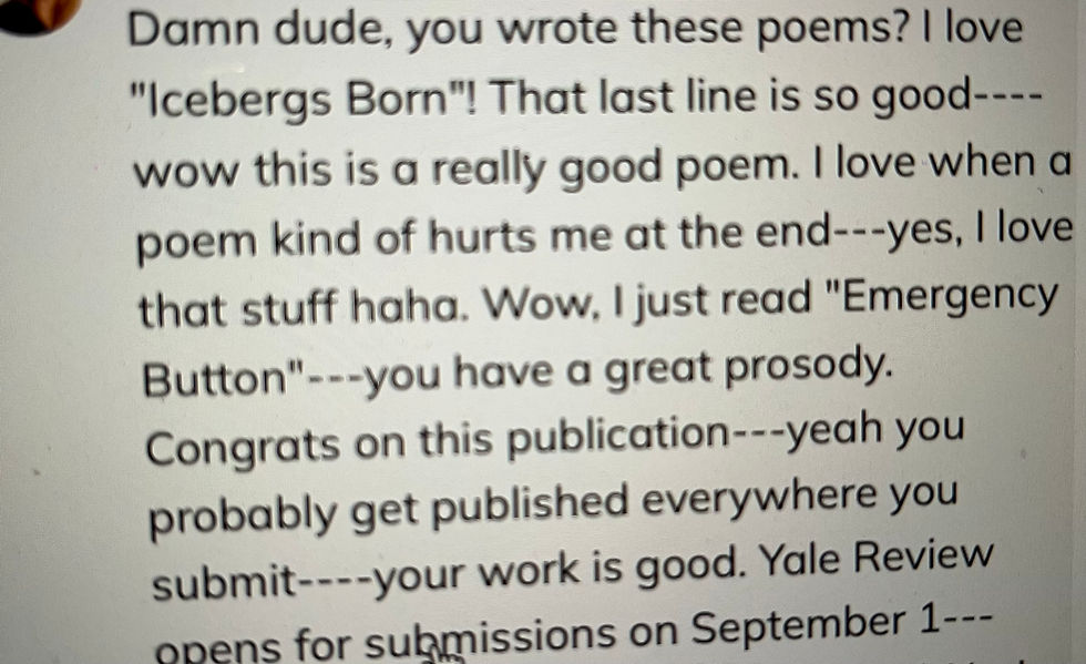 And finally in writing news, I was amused to received this colorful review of a couple of my poems from a reader...thank you, KB! You can read the poems on my website.