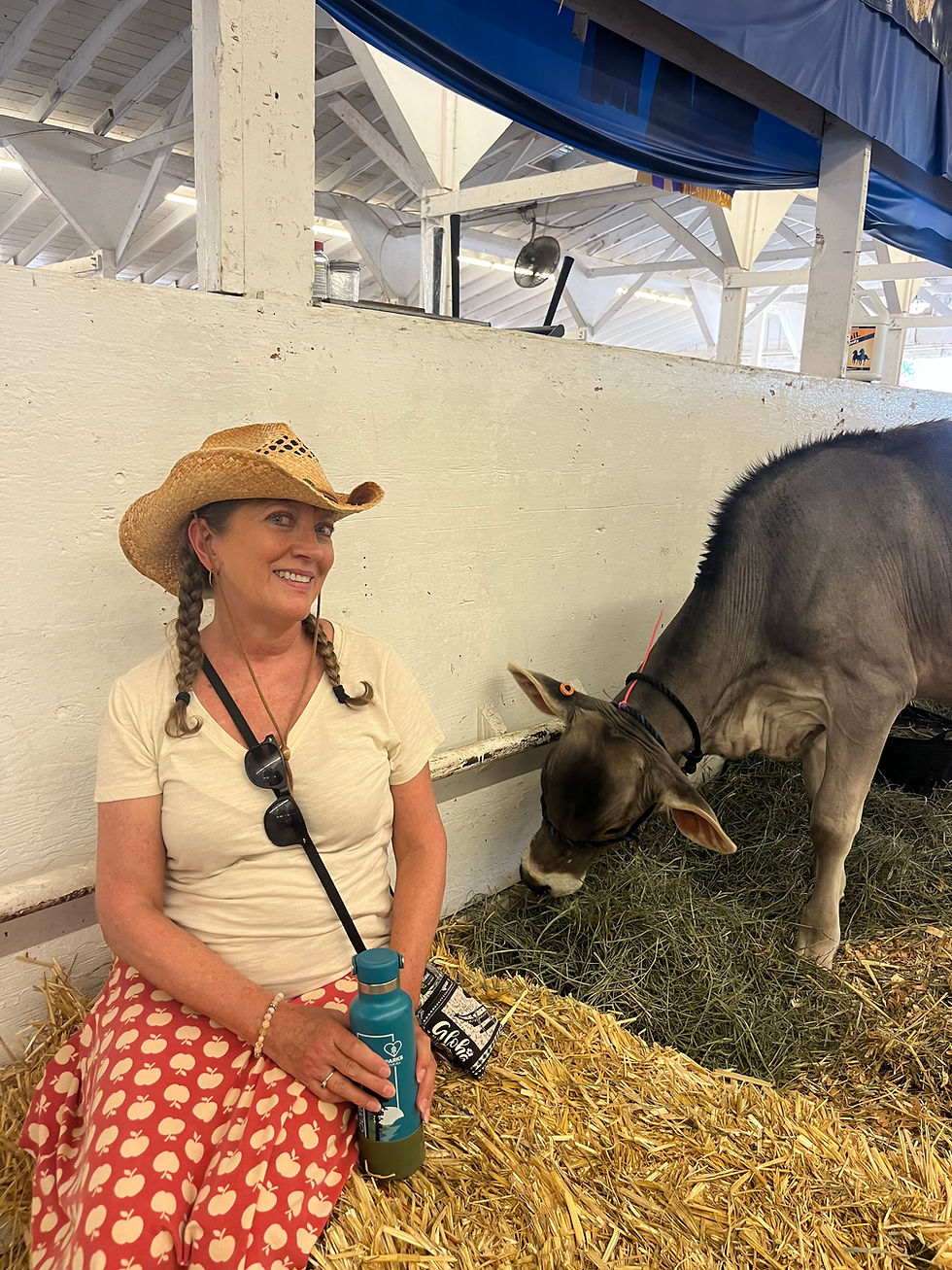 Hanging out with the cows at the fair. Moovelous!