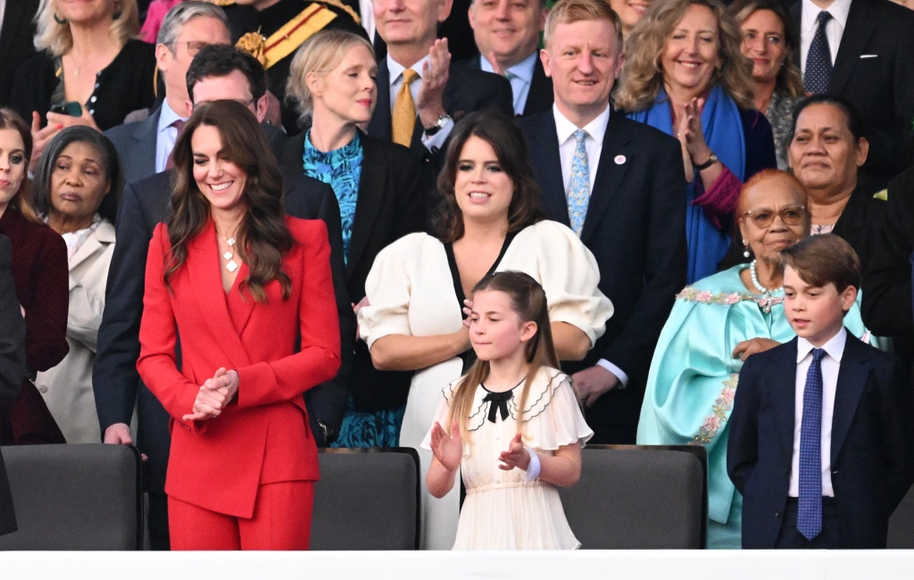 The Princess of Wales with her family at the coronation concert
