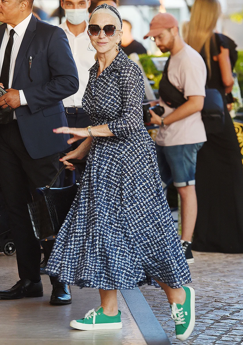 Hellen Mirren steps out in Cariuma eco sneakers in Cannes