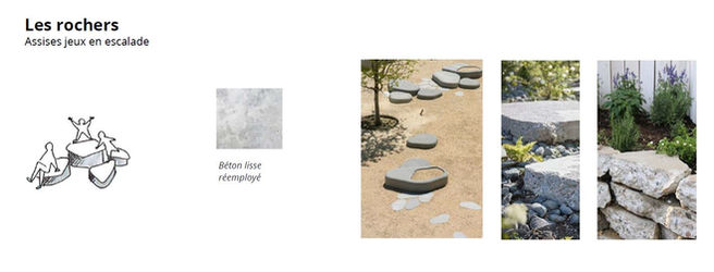 Détail de conception : les assises, les rochers