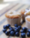 Lemon Glazed Blueberry Muffins