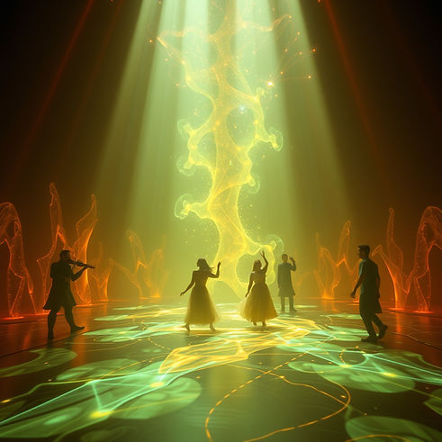 immersive storytelling, blending music, sound, dance, and visual art with state-of-the-art
