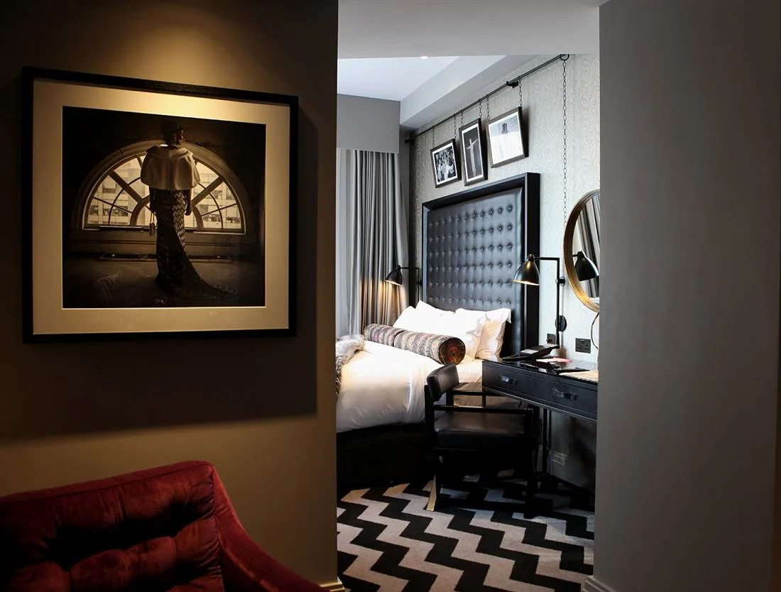 Luxurious bedroom at Hotel Gotham Manchester