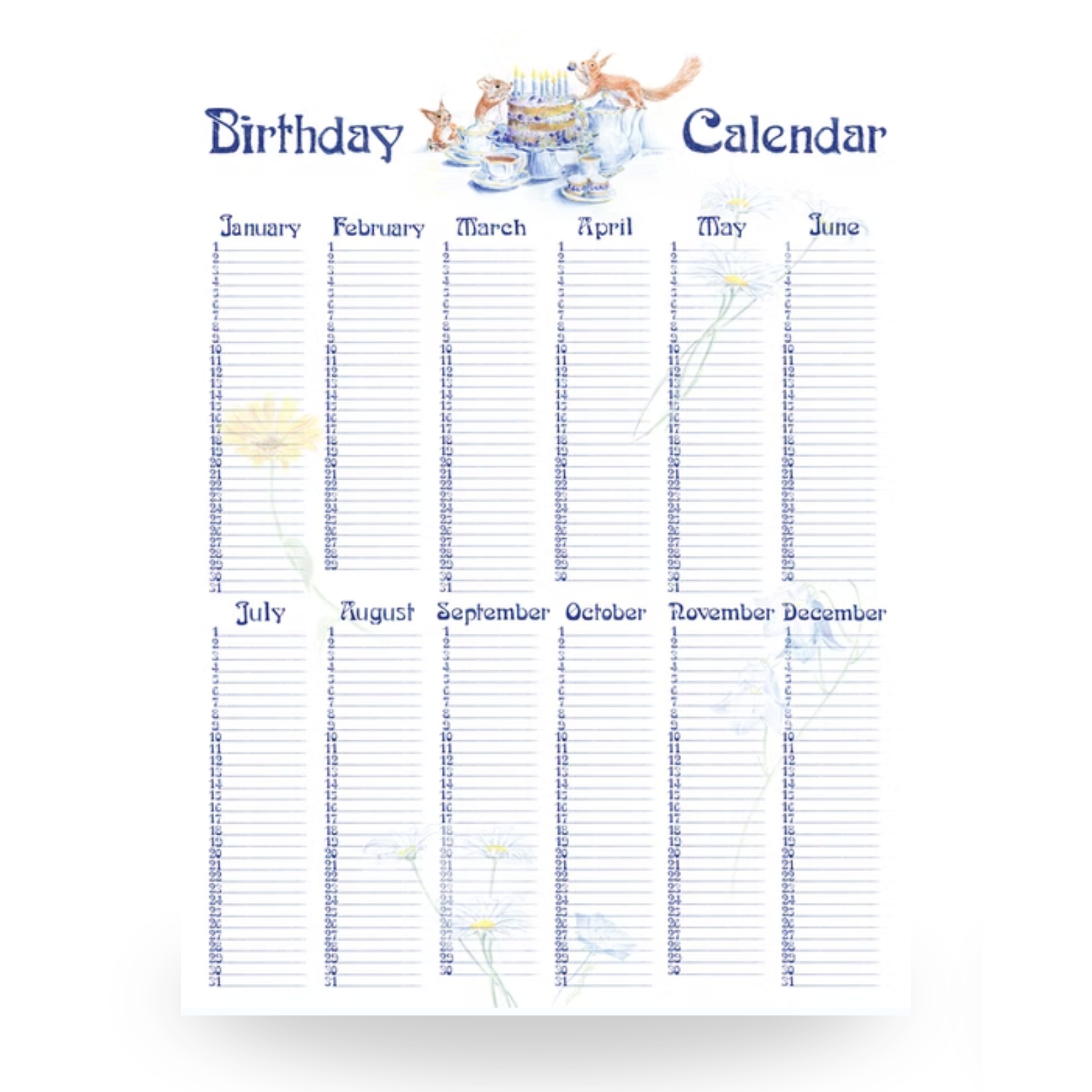 Birthday Calendar