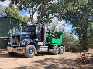 Supreme Drilling truck on site in Victoria for water bore drilling