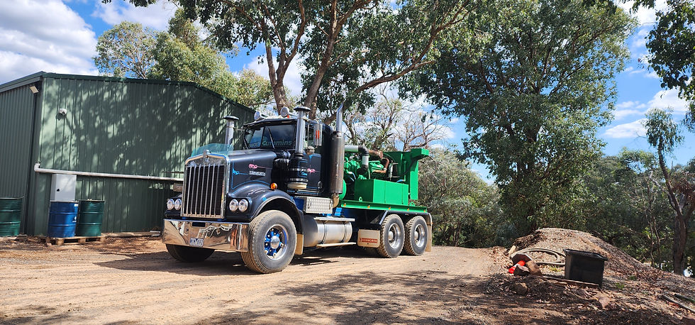 Supreme Drilling truck on site in Victoria for water bore drilling