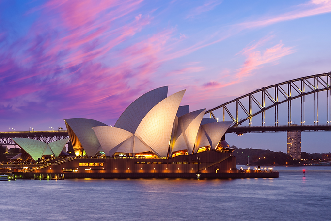 The Sydney skyline at dusk, representing a fresh start and new possibilities.