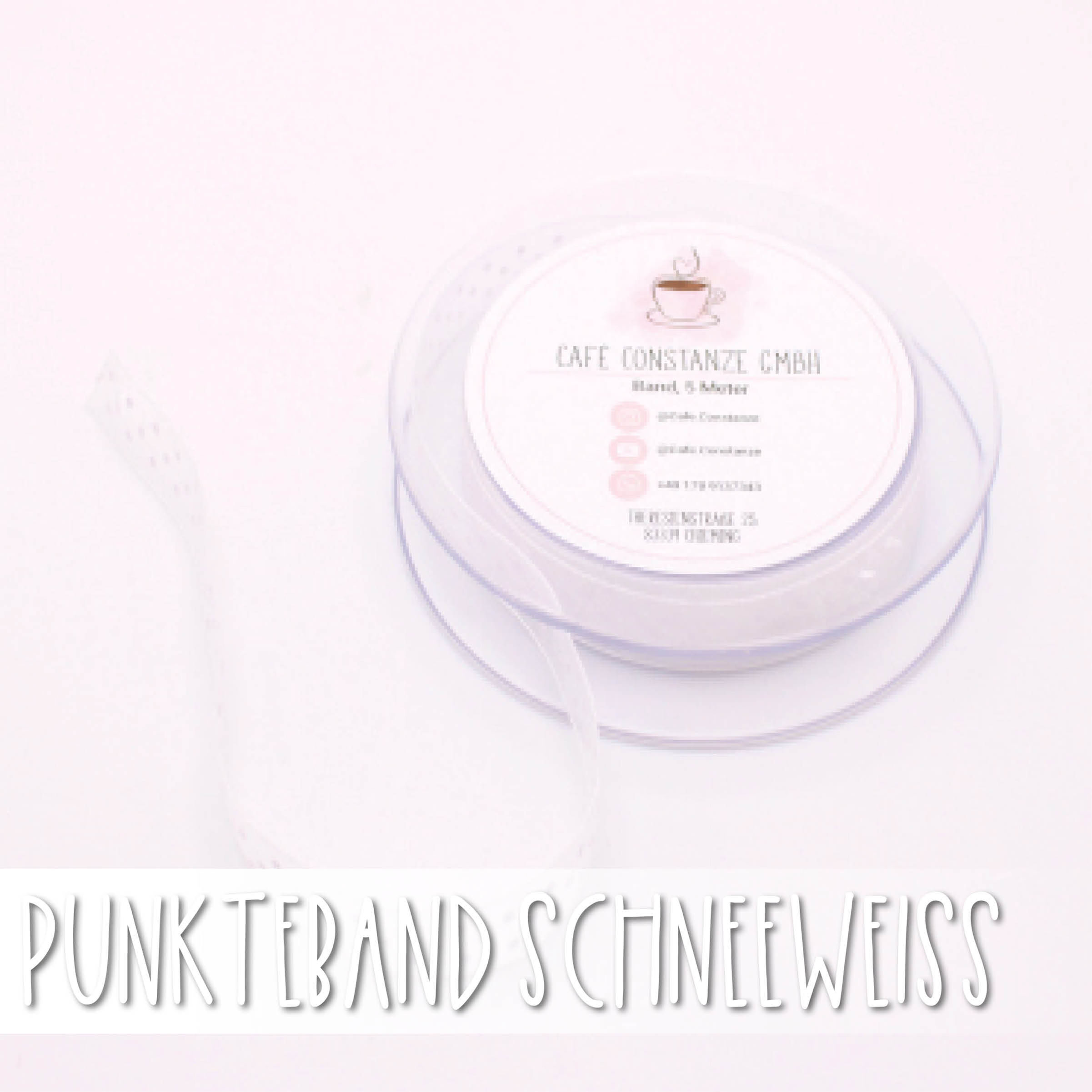 Punkteband schneeweiß
