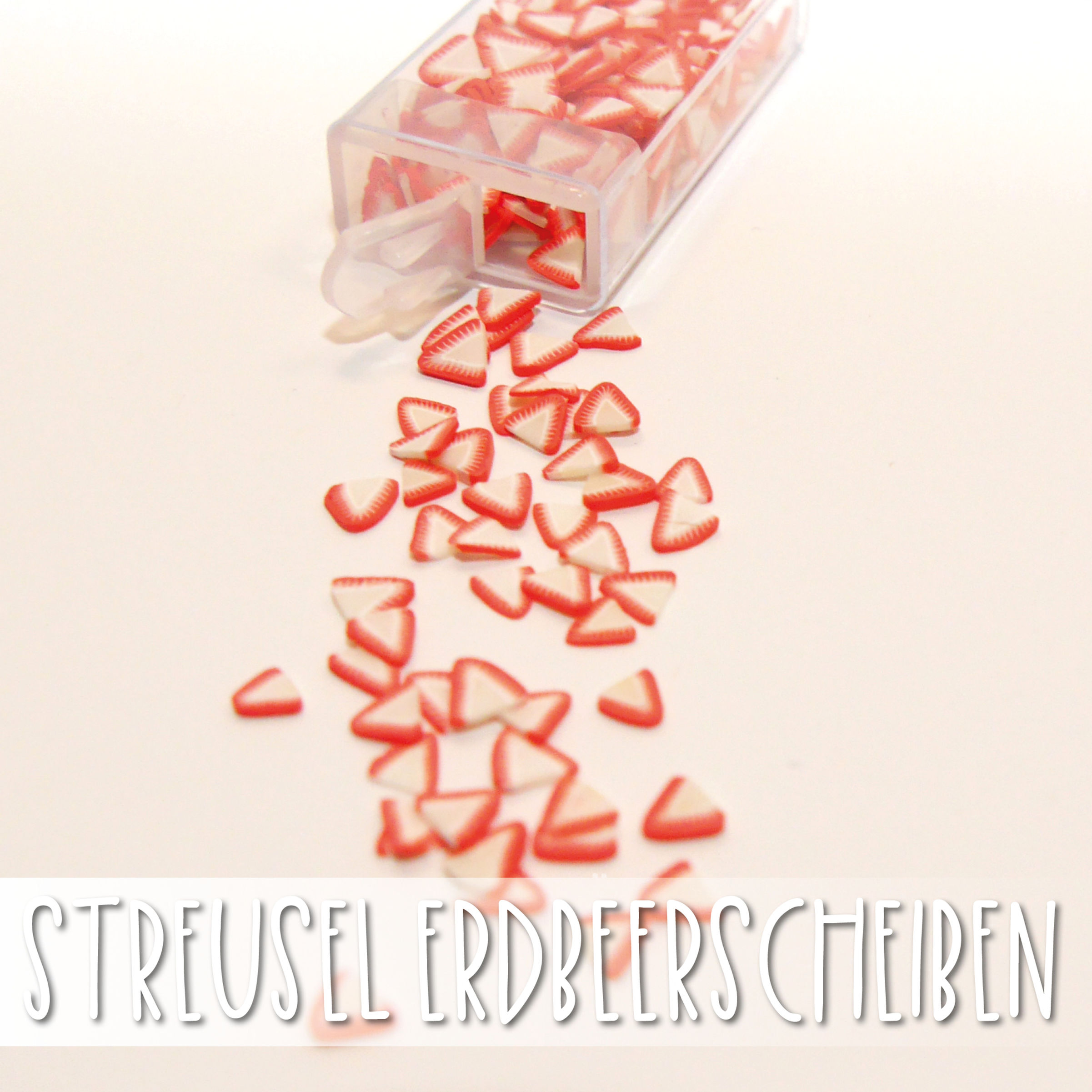 Polymer Streusel Erdbeerscheiben
