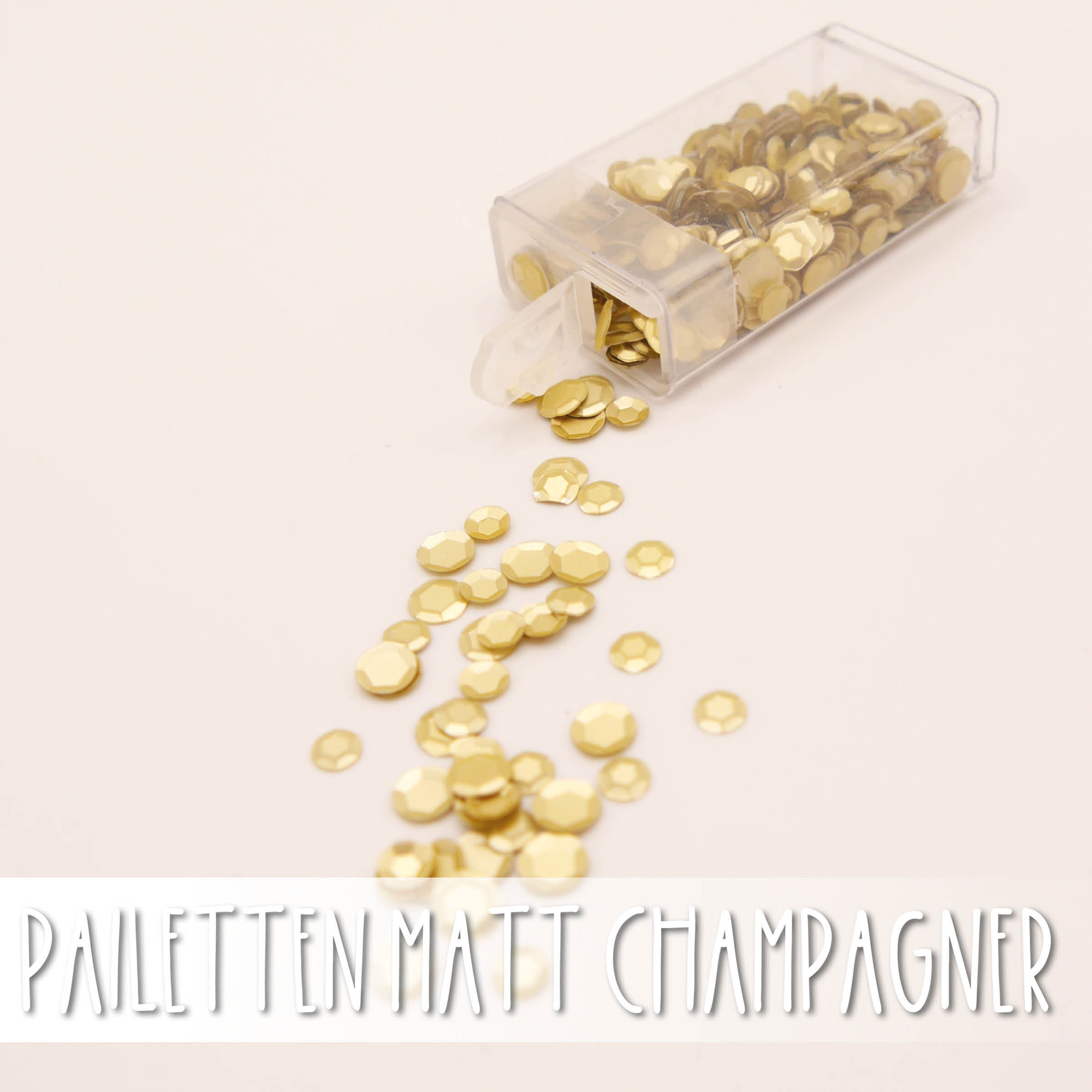 Pailletten matt champagner