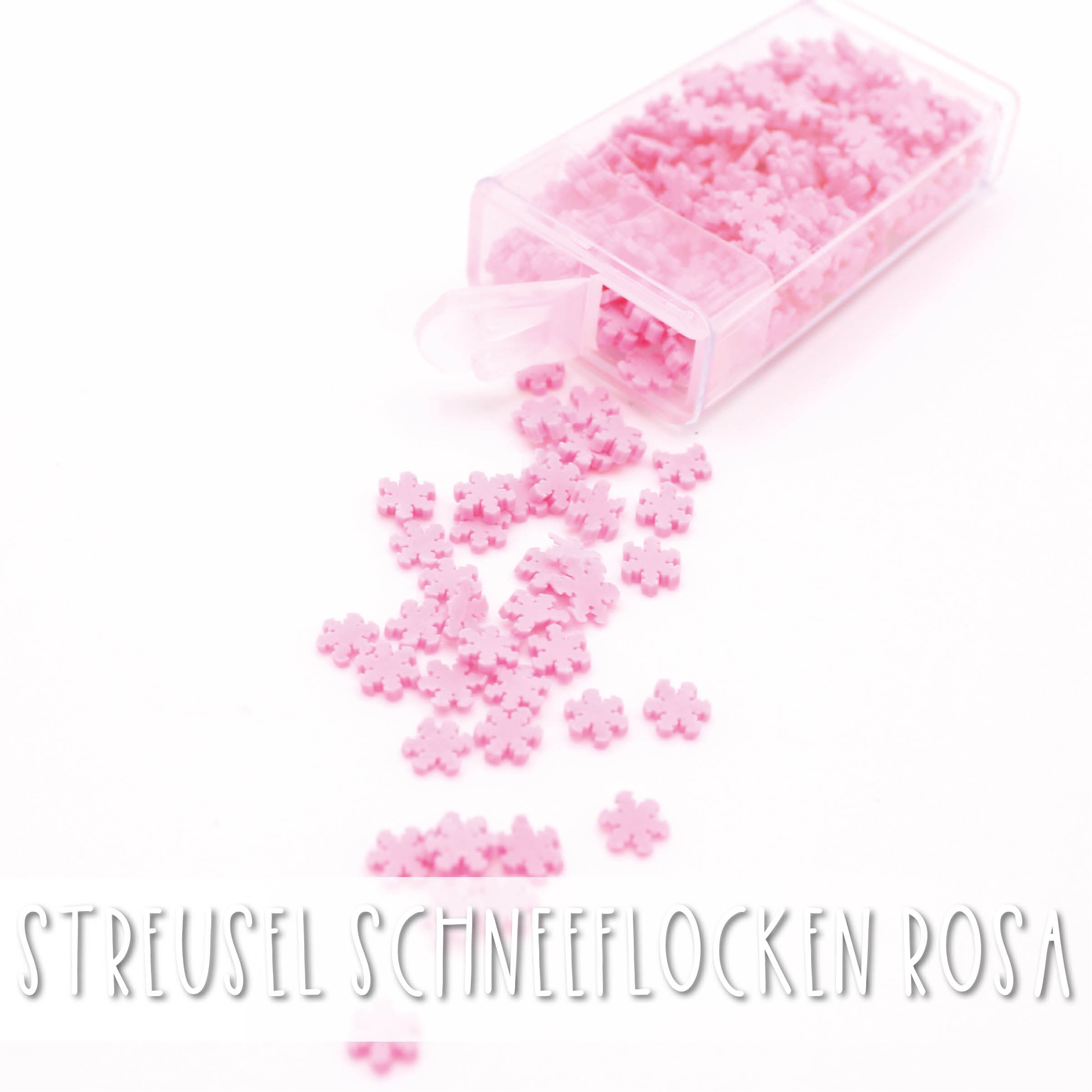 Polymer Streusel Schneefocken rosa