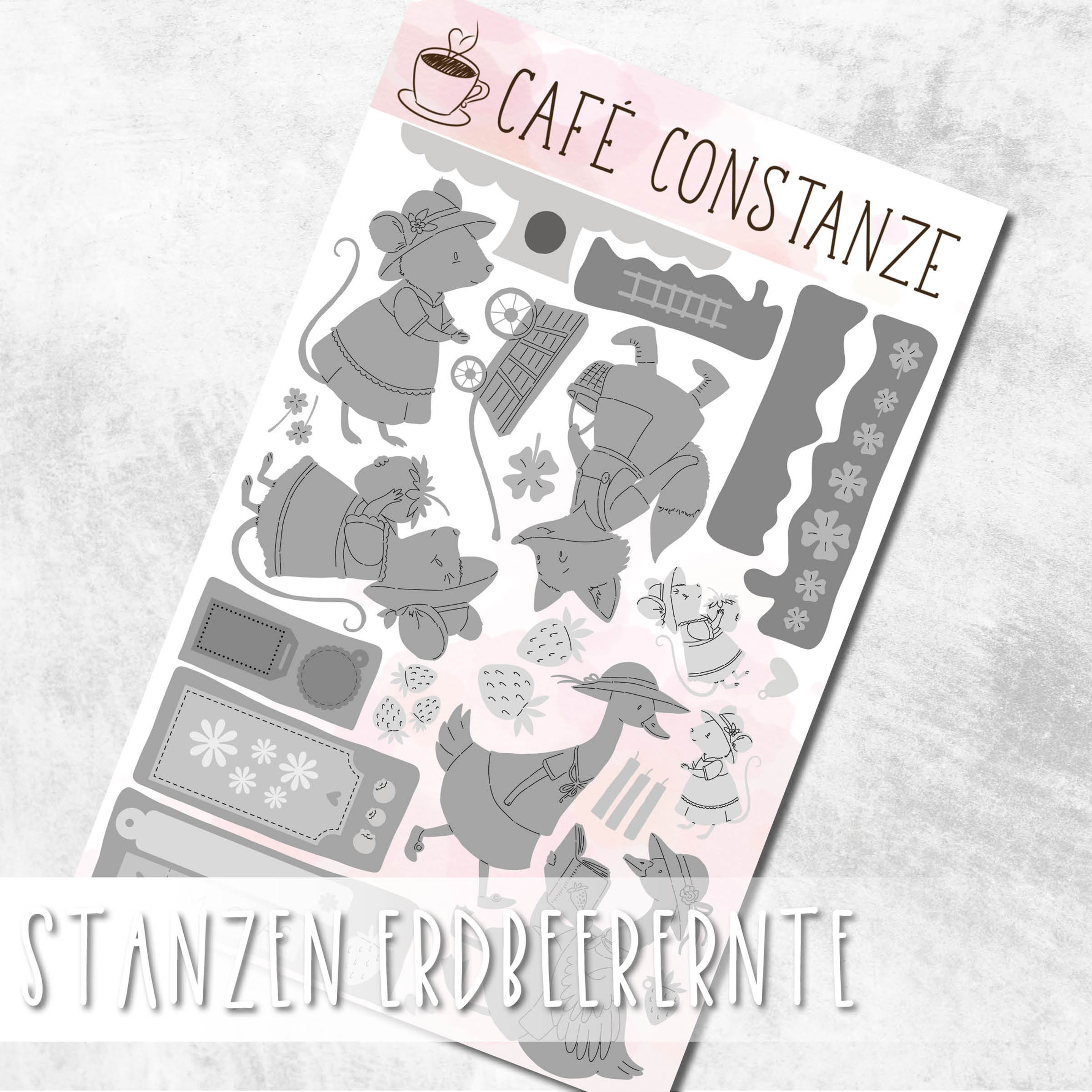 Stanzformen Set "Erdbeerernte"