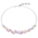 Swarovski collie Gema necklace Mixed cuts, Multicolored, Rhodium plated