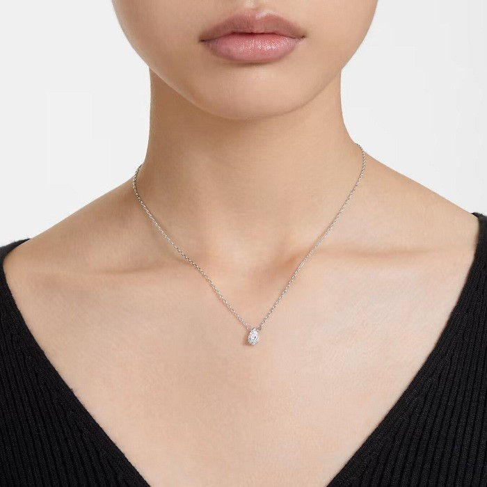 Swarovski smykke Millenia Pear cut, White, Rhodium plated