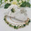 Miniatyrbilde: Swarovski smykke Gema Mixed cuts, Flower, Green, Gold-tone plated