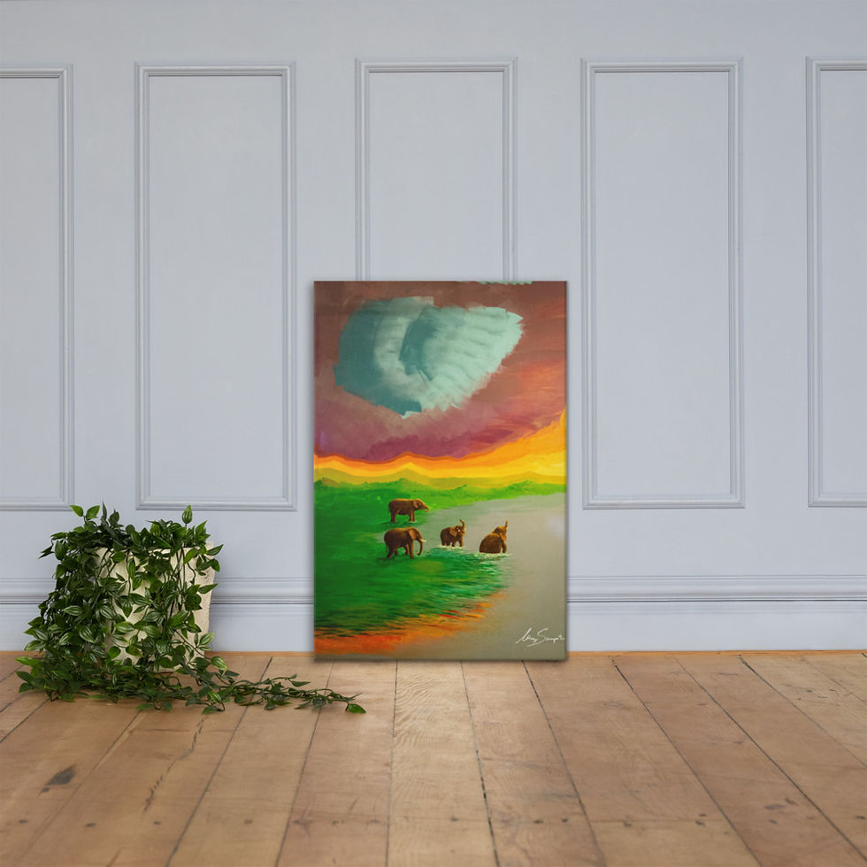 Thumbnail: Elephants- Premium Canvas