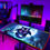 Thumbnail: RGB Pc Gamer Keyboard Mouse Pad Mousepad Cute Anime Gengars LED Glowing Mouse Ma