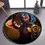 Thumbnail: Kingdom Hearts Cartoon Pattern Area Rug Round Floor Mat Living Room Carpet Bathr
