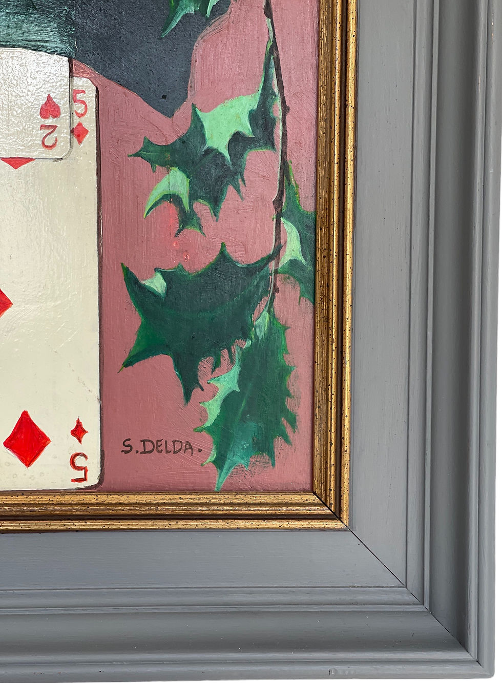 Thumbnail: Large French Oil Painting Titled Jeux by Simone Delda, '87