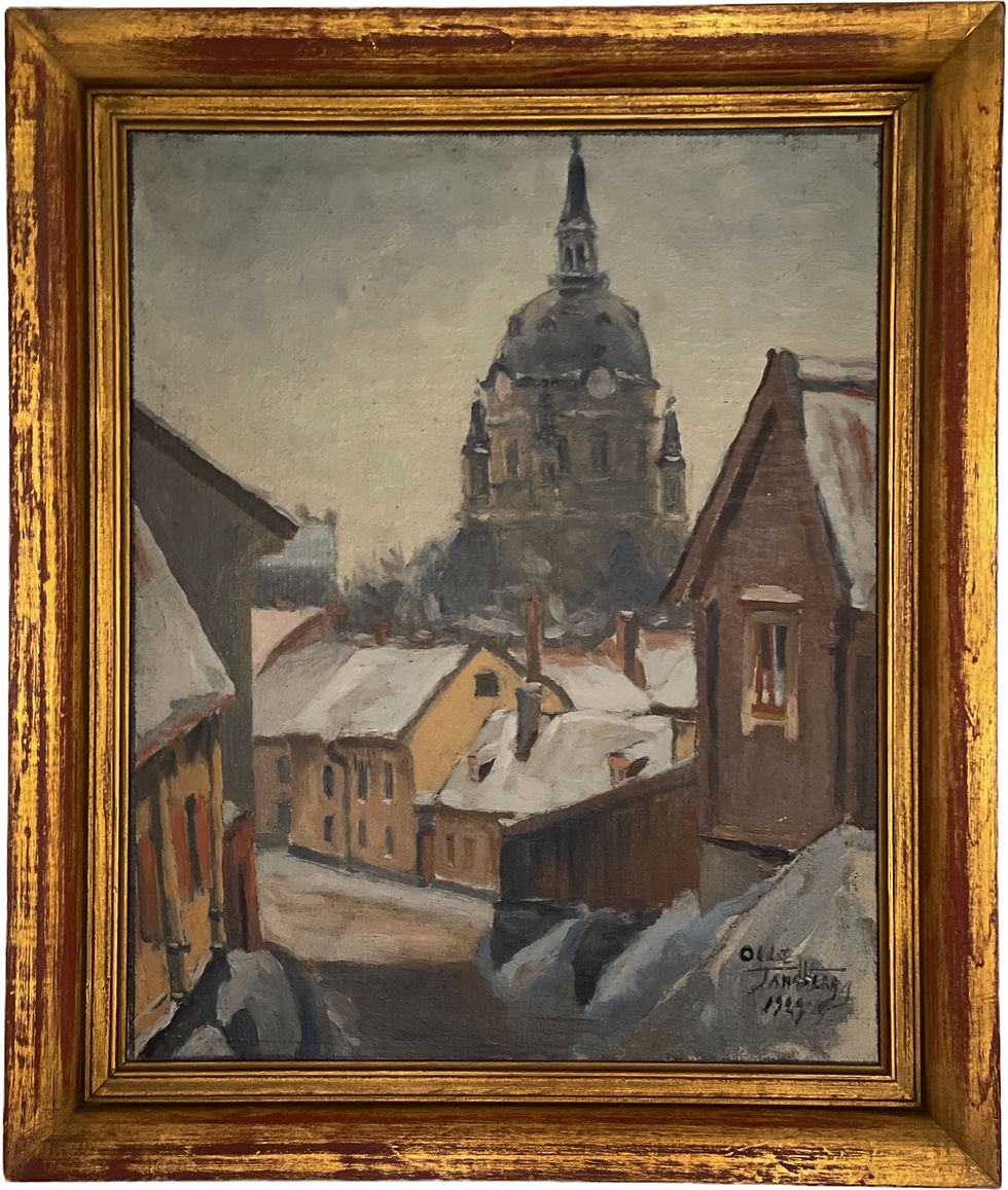 Painting of Katarina Church, Stockhom by Olle Tandberg, 1929