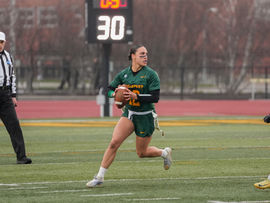 Gerber leads Golden Eagles Flag Football to first home win in program history