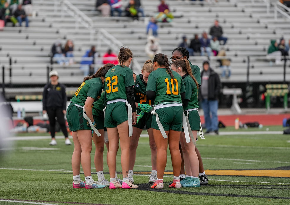 Brockport Flag Football advanced to the Empire 8 Championship with a 47-18 victory over Hartwick. (Photo: Liv Metz).