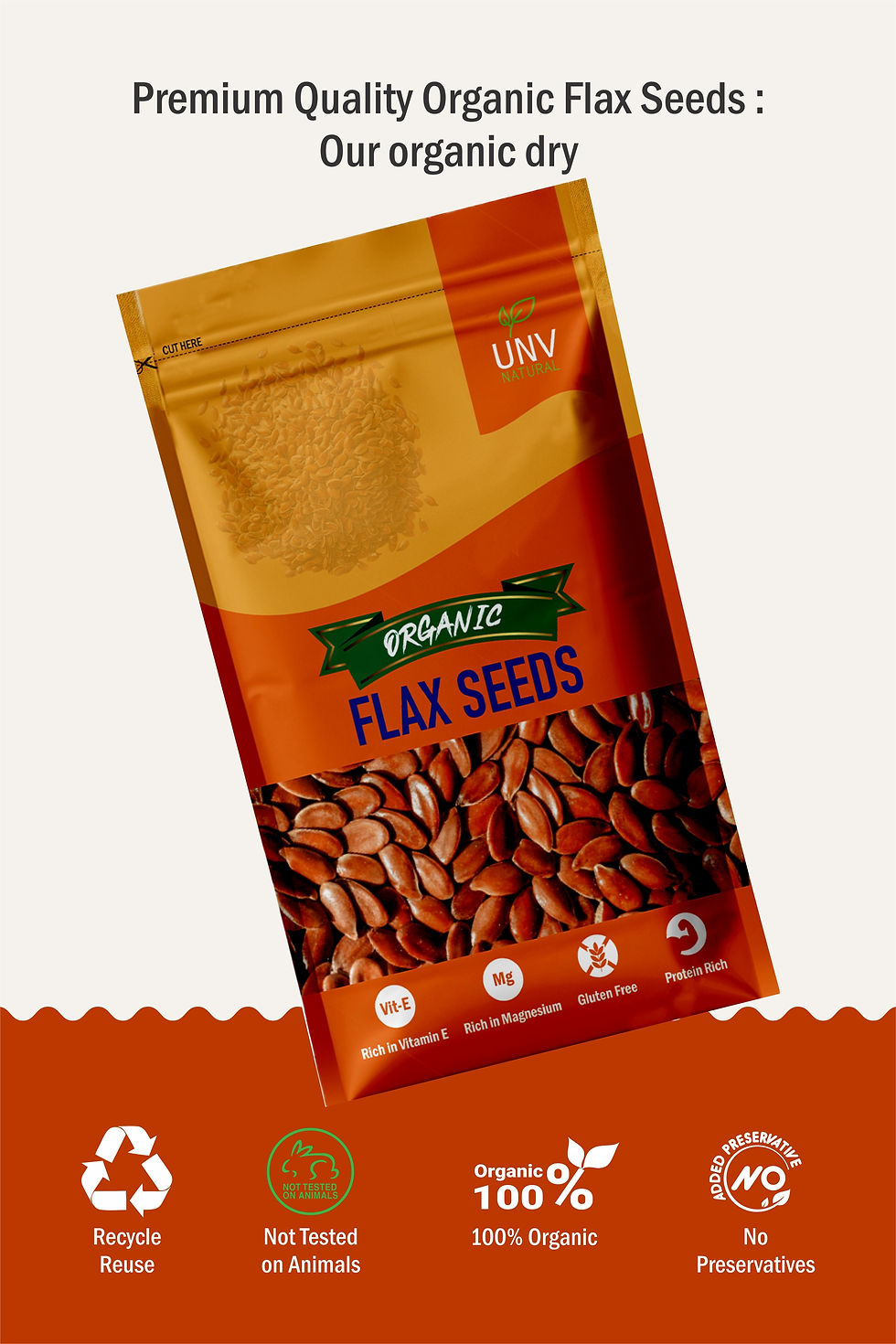 Miniaturbild: UNV Organic Raw Flax Seeds