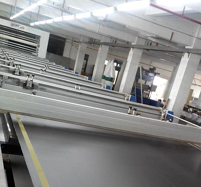 Wide and Long Screen Printing Blanket after Installation