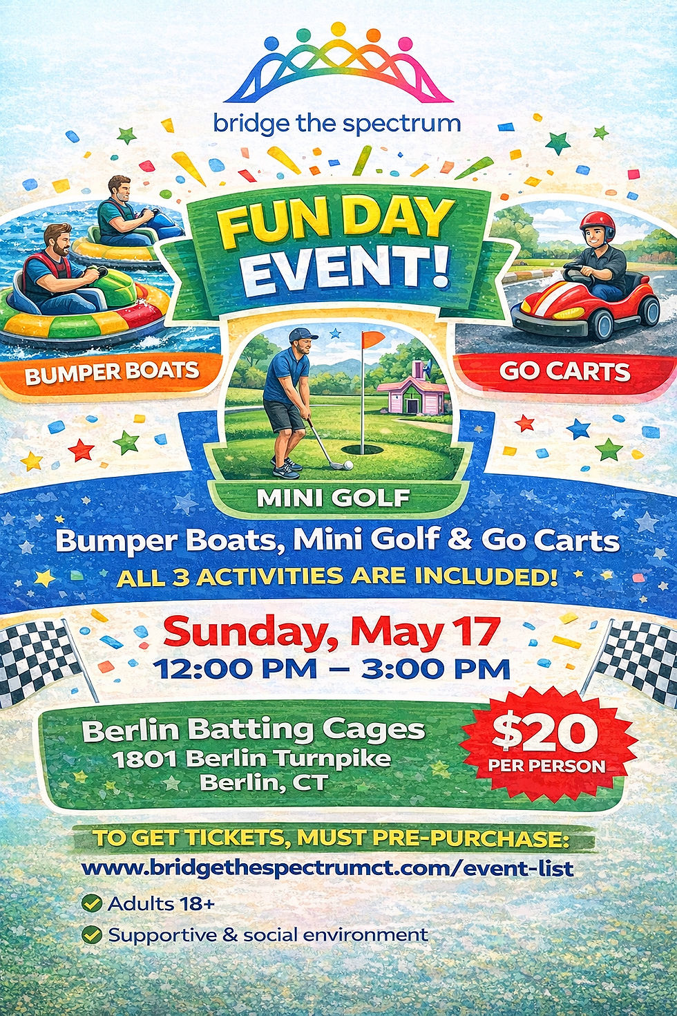 Bridge The Spectrum Fun Day at Berlin Batting Cages 