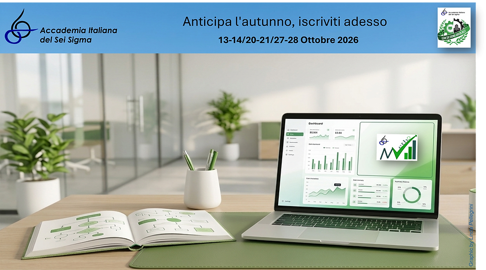 NUOVE DATE: Percorso IBRIDO Lean Six Sigma Green Belt - Ottobre 2026