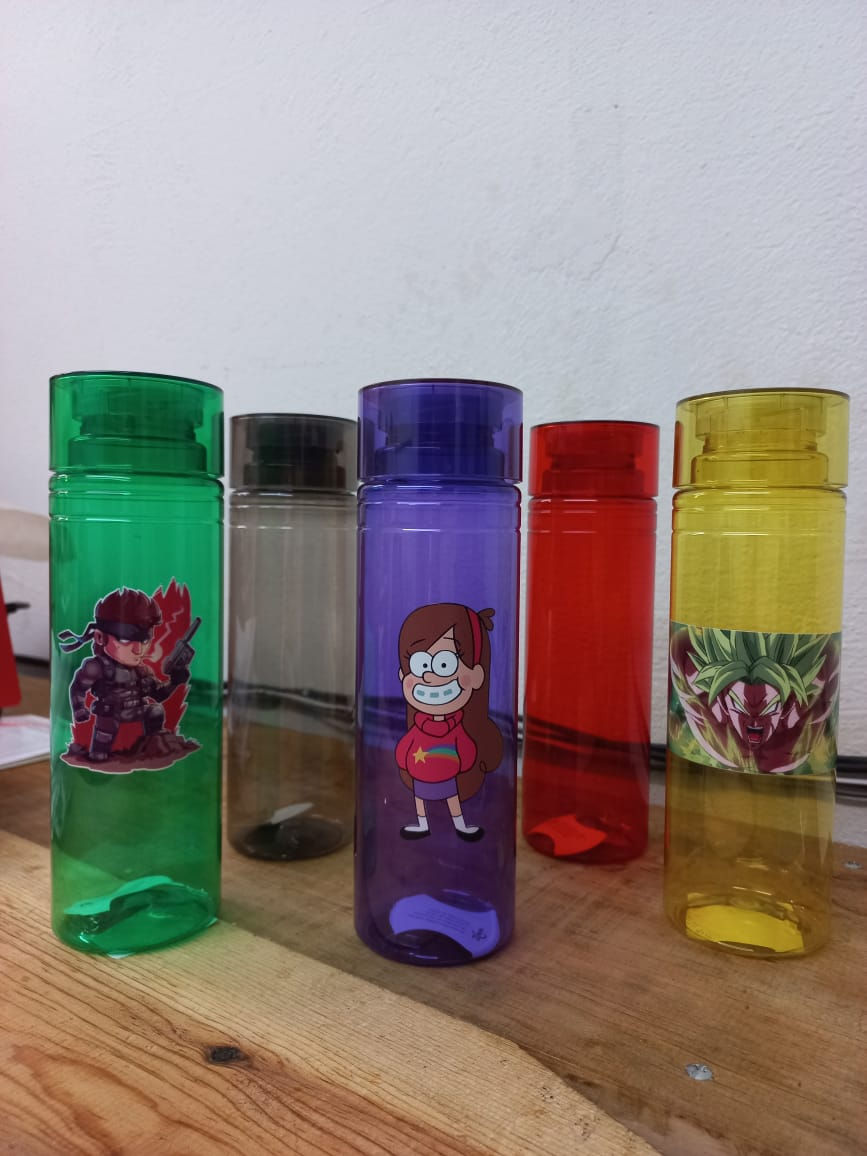 PAQUETE DE 10 VASOS PERSONALIZABLES 850 ML CON TAPA ROSCA