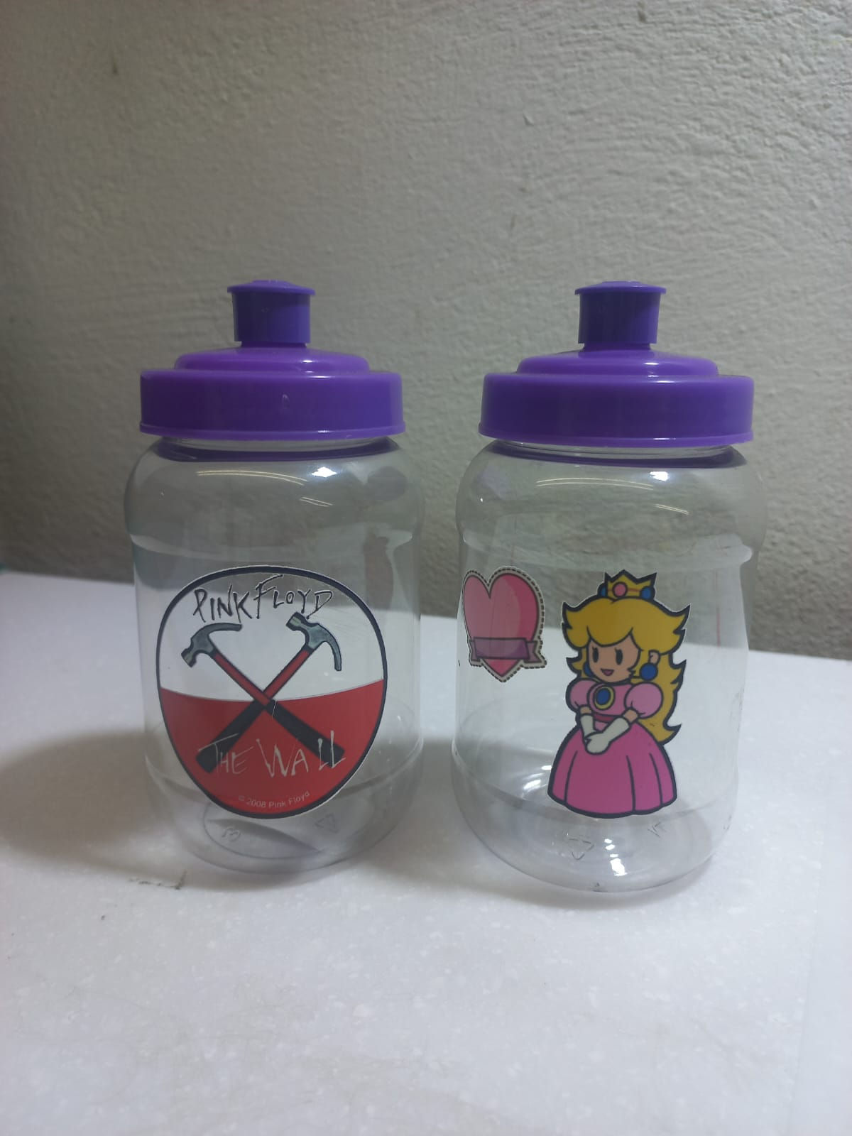 PAQUETE DE 50 VASOS PERSONALIZADOS TRANSPARENTES TAPA CHUPON