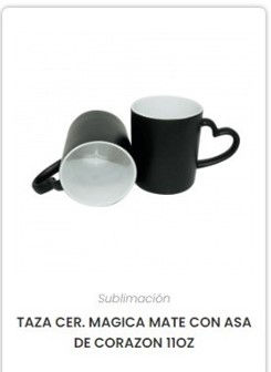 PAQUETE DE 10 TAZAS PERSONALIZABLES MAGICAS MATE CON ASA DE CORAZONES 11 OZ